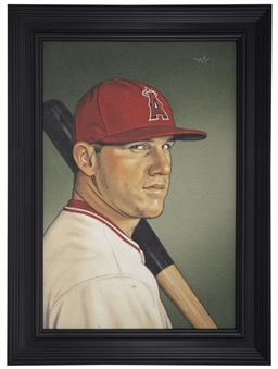 "A Young Man Named Trout: Diamond Series #17" Original Canvas Artwork by Artist Arthur Miller 13x18 Framed Display